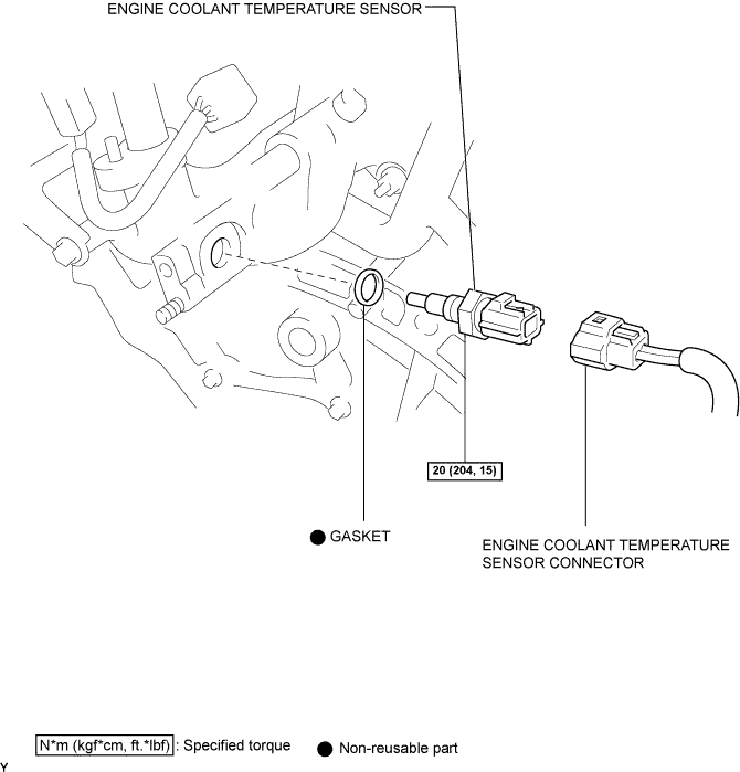 Lexus Is250, Is220D. Gse20 Ale20.4Gr-Fse Engine Control System.Sfi System.Engine Coolant Temperature Sensor  Components