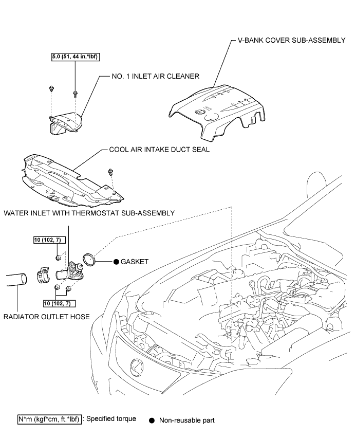 Lexus Is250, Is220D. Gse20 Ale20.4Gr-Fse Cooling.Cooling System.Thermostat  Components
