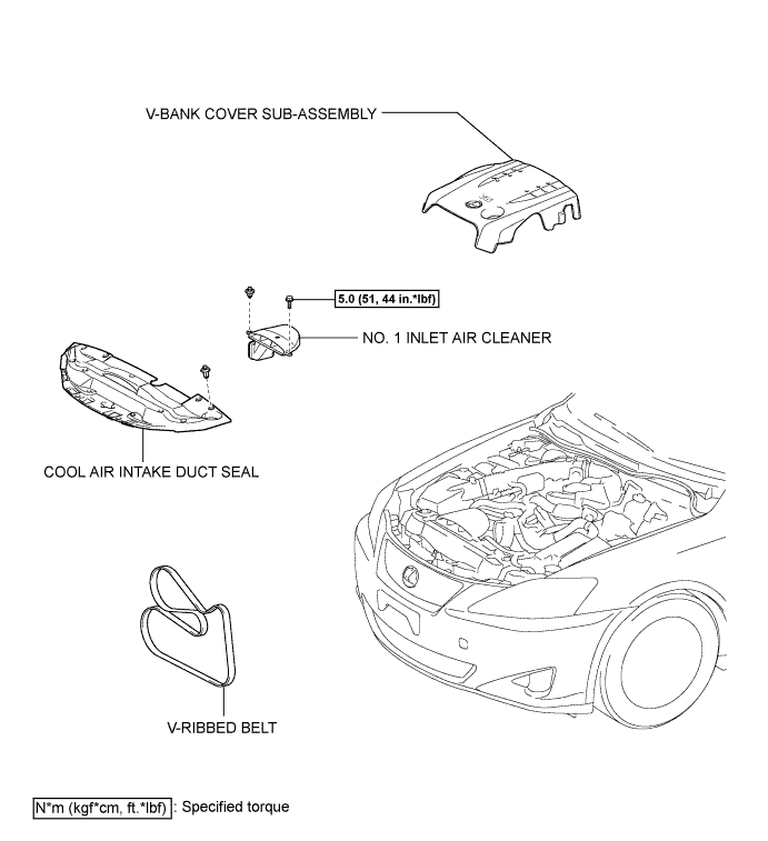 Lexus Is250, Is220D. Gse20 Ale20.4Gr-Fse Engine Mechanical.Engine.Drive Belt  Components