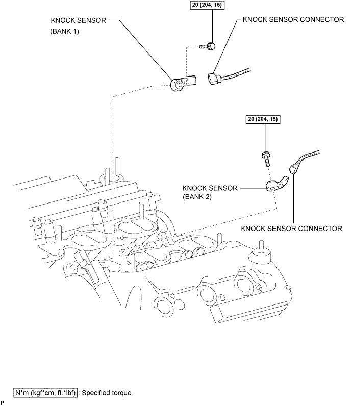 Lexus Is250, Is220D. Gse20 Ale20.4Gr-Fse Engine Control System.Sfi System.Knock Sensor  Components
