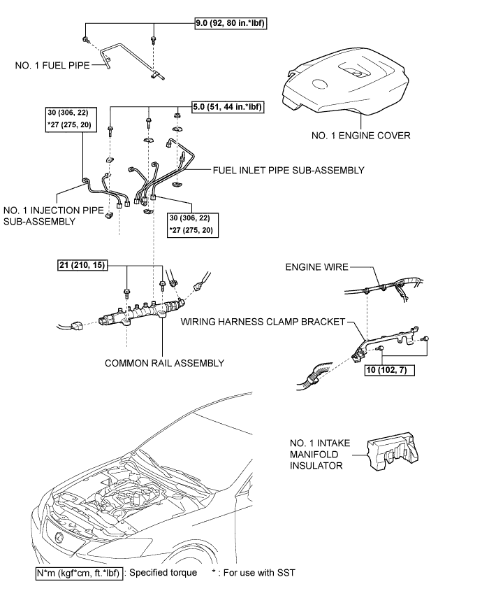 Lexus Is250, Is220D. Gse20 Ale20.2Ad-Fhv Fuel.Fuel System.Common Rail  Components