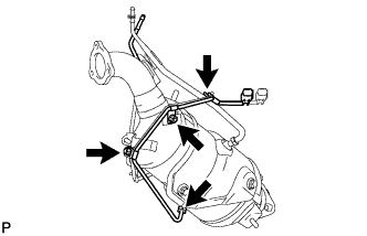 Lexus Is250, Is220D. Gse20 Ale20.2Ad-Fhv Emission Control.Emission Control System.Exhaust Gas Temperature Sensor  Installation
