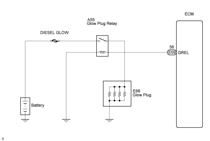 Lexus Is250, Is220D. Gse20 Ale20.2Ad-Fhv Starting.Starting System.Pre-Heating System  System Diagram