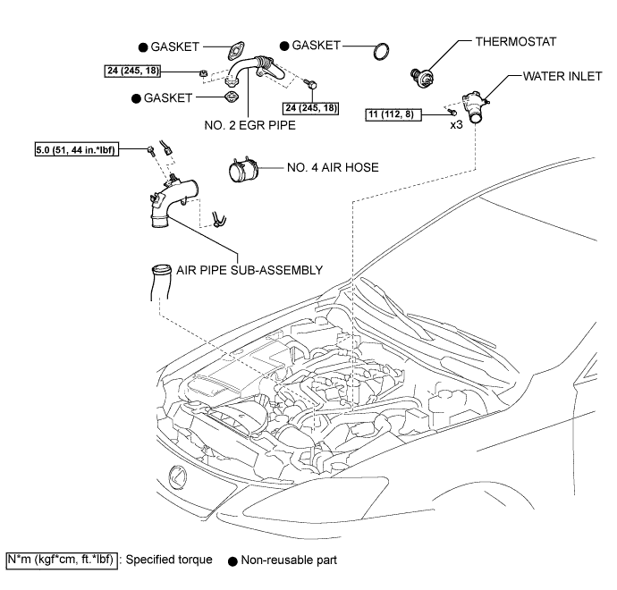 Lexus Is250, Is220D. Gse20 Ale20.2Ad-Fhv Cooling.Cooling System.Thermostat  Components