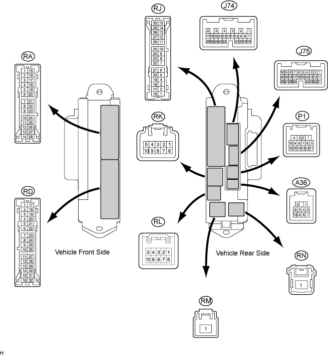 Lexus Is250, Is220D. Gse20 Ale20.Theft Deterrent.Theft Deterrent System (W/ Intrusion Sensor).Theft Deterrent System (W/O Intrusion Sensor)  Terminals Of Ecu