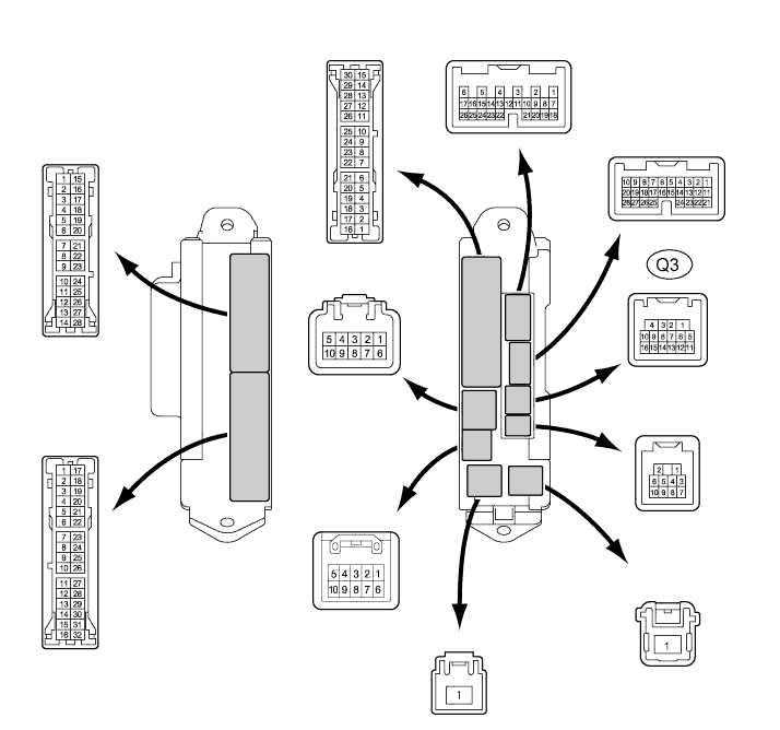 Lexus Is250, Is220D. Gse20 Ale20.Door Lock.Power Door Lock Control System.Entry And Start System  Terminals Of Ecu