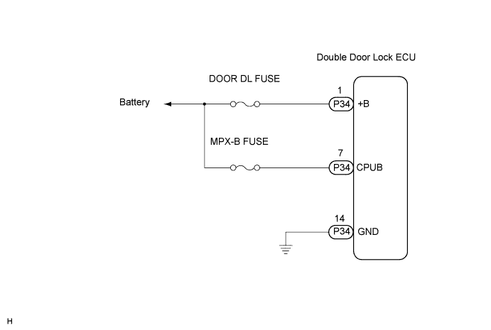 Lexus Is250, Is220D. Gse20 Ale20.Door Lock.Power Door Lock Control System.Power Door Lock Control System  Door Opening Relay Power Source Circuit