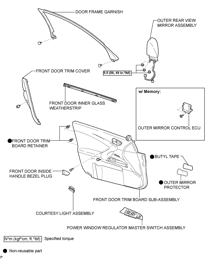 Lexus Is250, Is220D. Gse20 Ale20.Lighting.Lighting System.Door Mirror Foot Light  Components