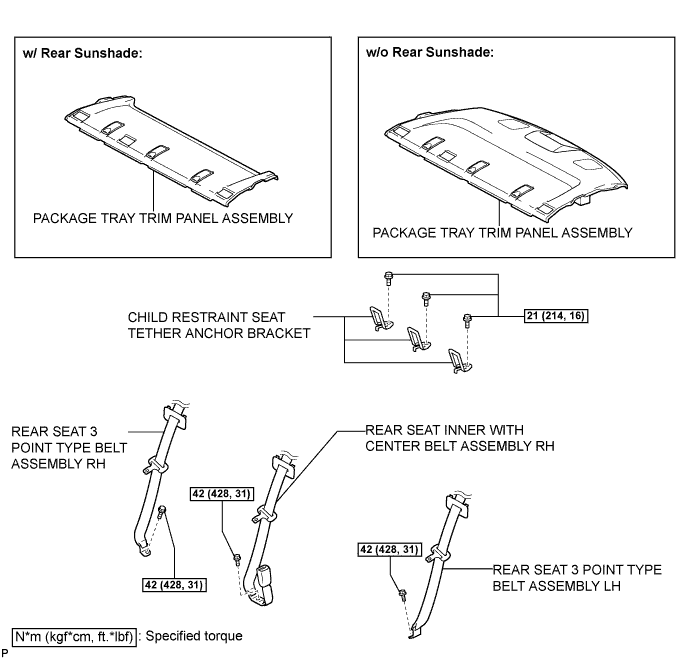 Lexus Is250, Is220D. Gse20 Ale20.Seat Belt.Occupant Detection Sensor (For Manual Seat).Child Restraint Seat Tether Anchor  Components