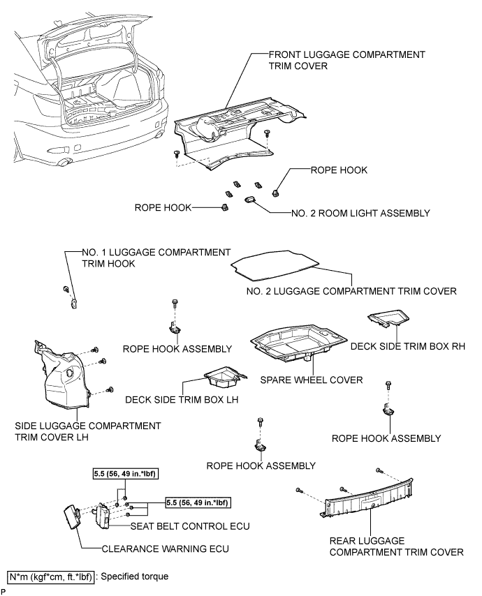 Lexus Is250, Is220D. Gse20 Ale20.Seat Belt.Occupant Detection Sensor (For Manual Seat).Seat Belt Control Ecu  Components
