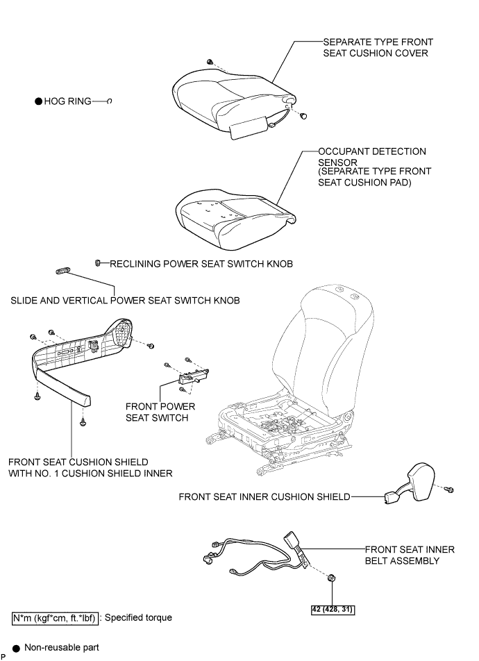 Lexus Is250, Is220D. Gse20 Ale20.Seat Belt.Occupant Detection Sensor (For Manual Seat).Occupant Detection Sensor (For Power Seat)  Components