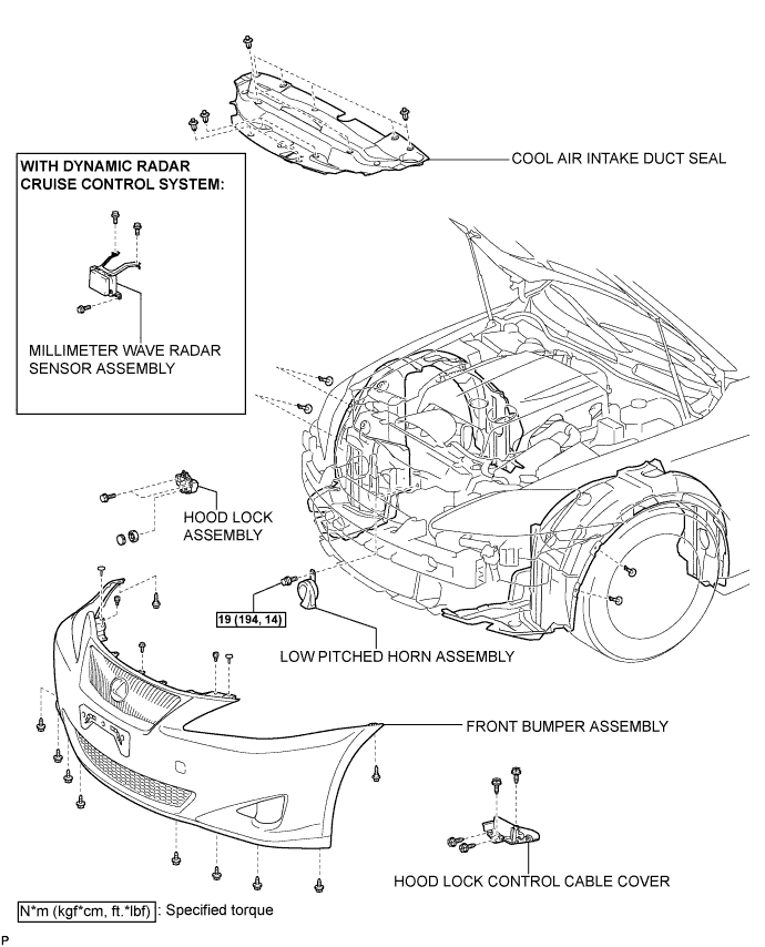 Lexus Is250, Is220D. Gse20 Ale20.Theft Deterrent.Theft Deterrent System (W/ Intrusion Sensor).Engine Hood Courtesy Switch  Components
