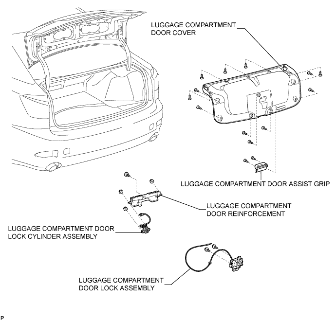 Lexus Is250, Is220D. Gse20 Ale20.Lighting.Lighting System.Back Door Courtesy Switch  Components