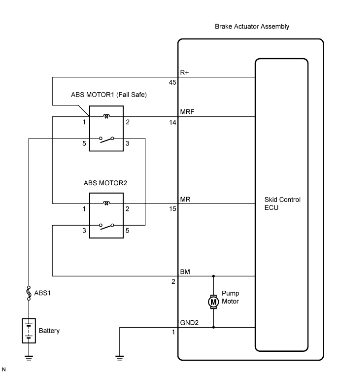 Lexus Is250, Is220D. Gse20 Ale20.Brake Control.Vehicle Stability Control System (W/ Vdim).
Dtc
  C0273/13  Open In Abs Motor Relay Circuit