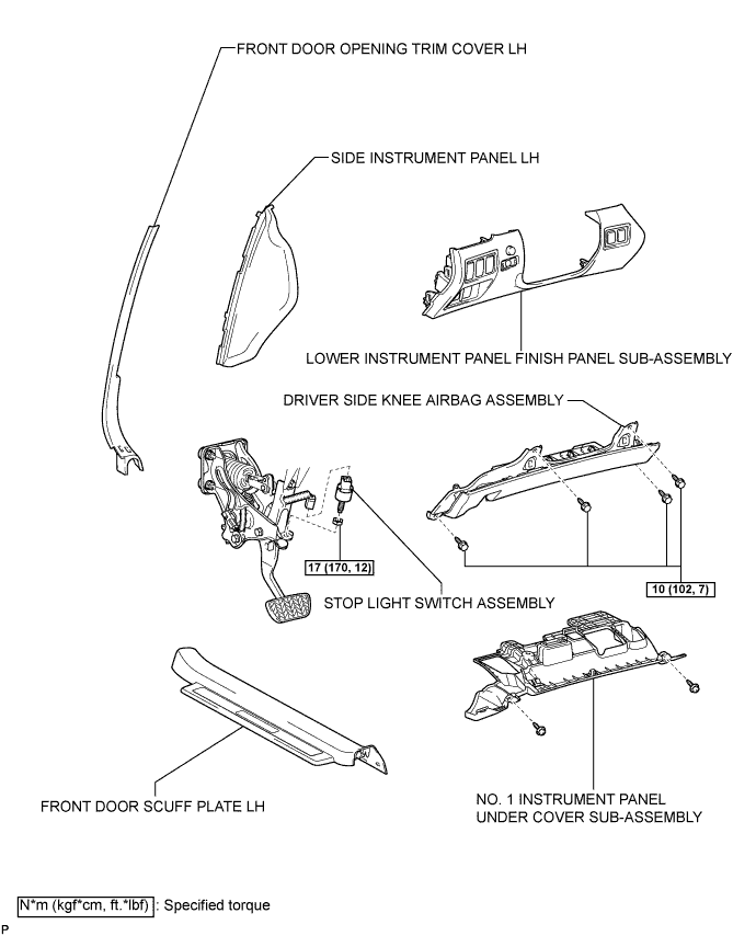 Lexus Is250, Is220D. Gse20 Ale20.Lighting.Lighting System.Stop Light Switch  Components