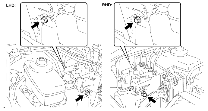 Lexus Is250, Is220D. Gse20 Ale20.Brake Control.Vehicle Stability Control System (W/ Vdim).Brake Actuator  Installation
