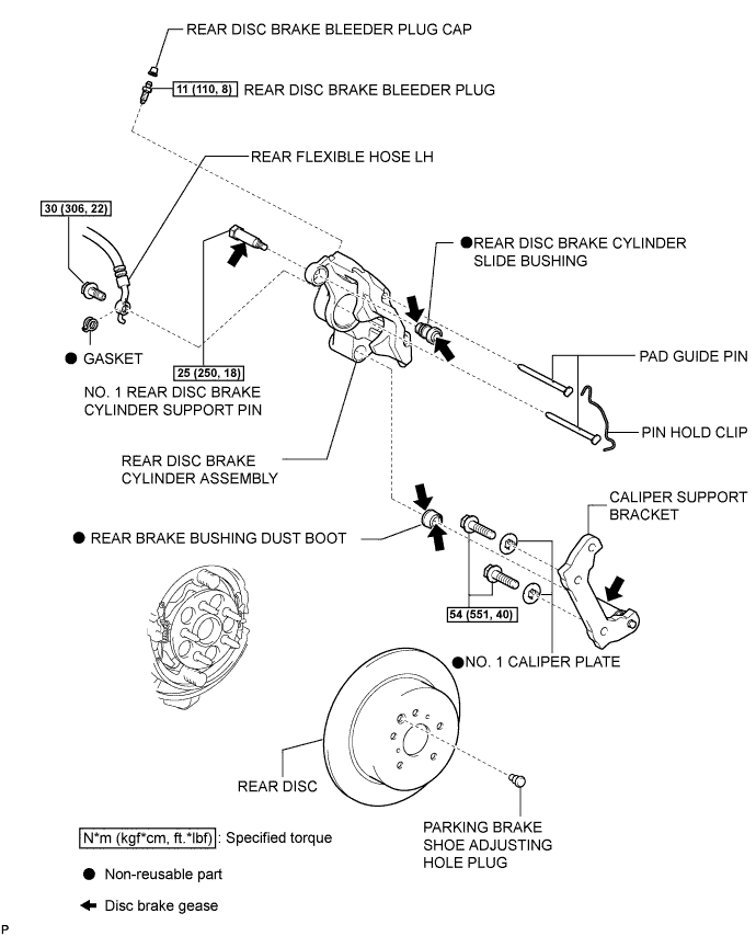 Lexus Is250, Is220D. Gse20 Ale20.Brake.Brake System.Rear Brake  Components
