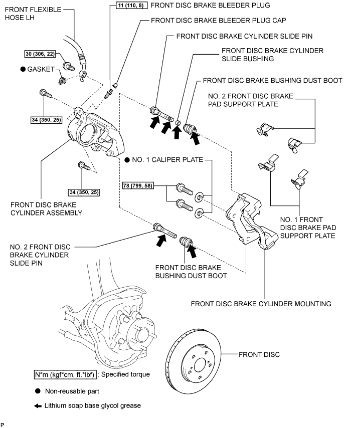 Lexus Is250, Is220D. Gse20 Ale20.Brake.Brake System.Front Brake  Components