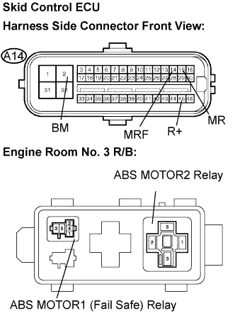 Lexus Is250, Is220D. Gse20 Ale20.Brake Control.Vehicle Stability Control System (W/ Vdim).
Dtc
  C0273/13  Open In Abs Motor Relay Circuit