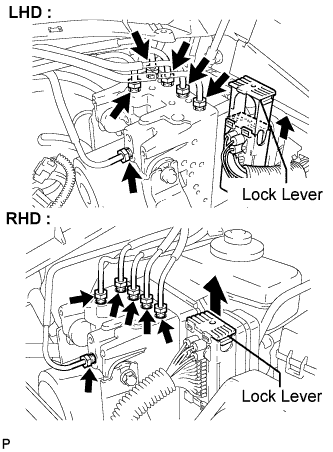 Lexus Is250, Is220D. Gse20 Ale20.Brake Control.Vehicle Stability Control System (W/ Vdim).Brake Actuator  Removal