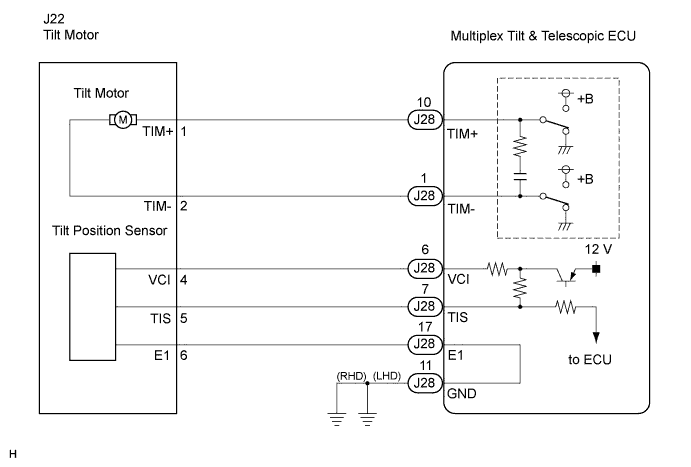 Lexus Is250, Is220D. Gse20 Ale20.Steering Column.Steering System.
Dtc
  B2610  Tilt Position Sensor Or Tilt Motor Circuit Malfunction