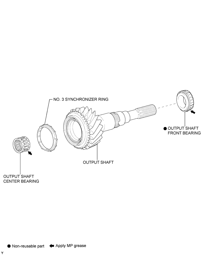 Lexus Is250, Is220D. Gse20 Ale20.Ra62 Manual Transmission.Manual Transmission System.Output Shaft  Components