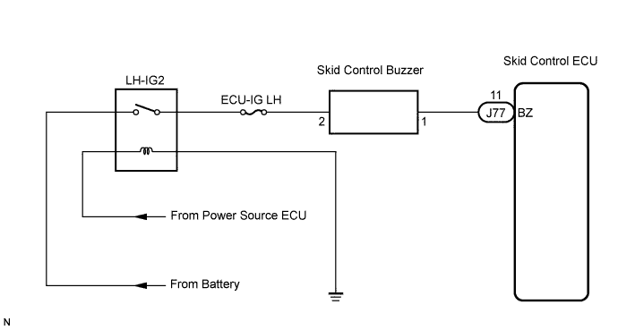 Lexus Is250, Is220D. Gse20 Ale20.Brake Control.Vehicle Stability Control System (W/ Vdim).Vehicle Stability Control System (W/ Vdim)  Skid Control Buzzer Circuit