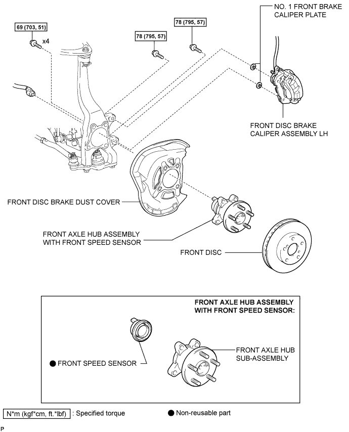 Lexus Is250, Is220D. Gse20 Ale20.Brake Control.Vehicle Stability Control System (W/ Vdim).Front Speed Sensor  Components
