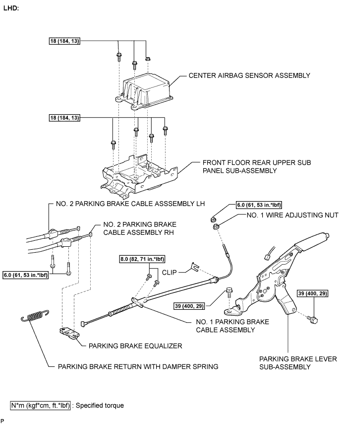 Lexus Is250, Is220D. Gse20 Ale20.Parking Brake.Parking Brake System.Parking Brake Lever  Components