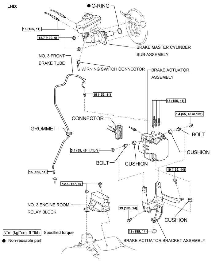 Lexus Is250, Is220D. Gse20 Ale20.Brake Control.Vehicle Stability Control System (W/ Vdim).Brake Actuator  Components