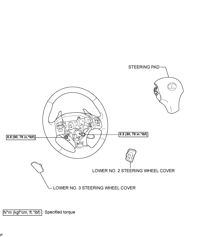 Lexus Is250, Is220D. Gse20 Ale20.Supplemental Restraint System.Airbag System.Steering Pad  Components