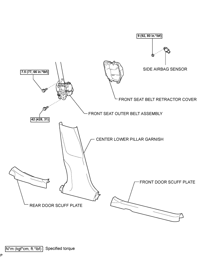 Lexus Is250, Is220D. Gse20 Ale20.Supplemental Restraint System.Airbag System.Side Airbag Sensor  Components