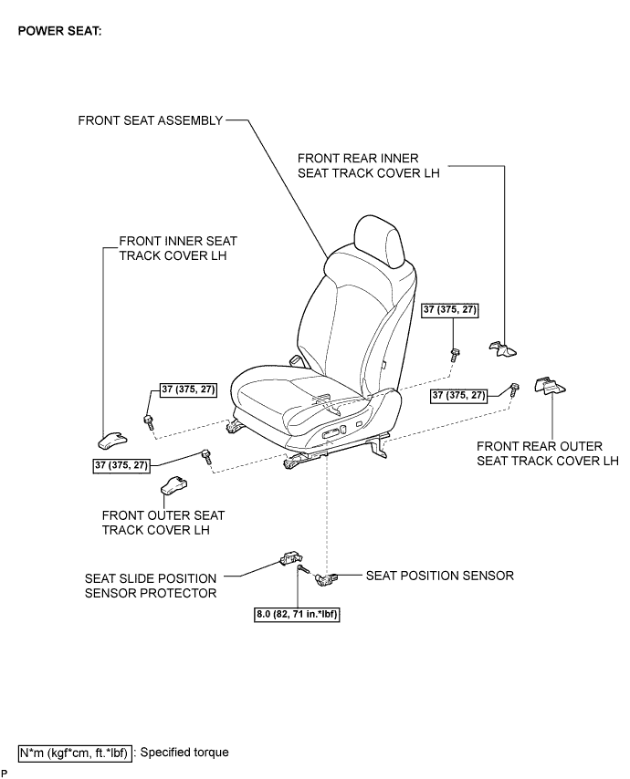 Lexus Is250, Is220D. Gse20 Ale20.Supplemental Restraint System.Airbag System.Seat Position Sensor  Components