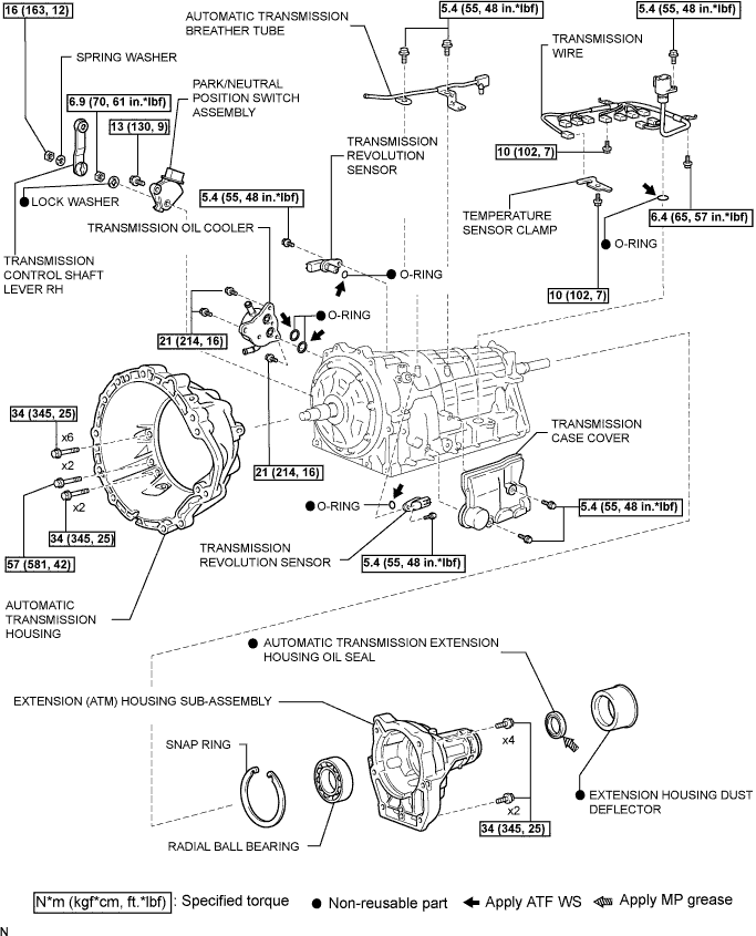 Lexus Is250, Is220D. Gse20 Ale20.A960E Automatic Transmission.Automatic Transmission System.Automatic Transmission Unit  Components