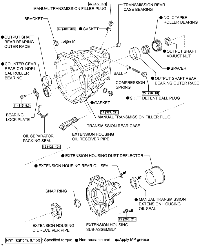 Lexus Is250, Is220D. Gse20 Ale20.Ra62 Manual Transmission.Manual Transmission System.Manual Transmission Unit  Components