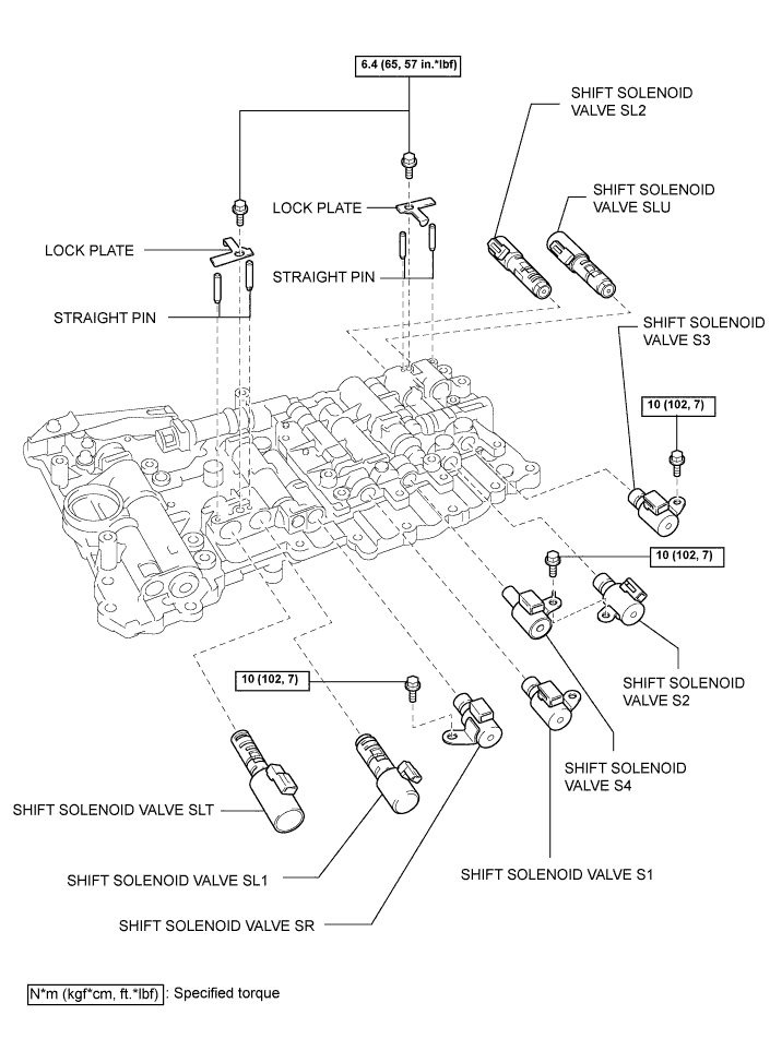 Lexus Is250, Is220D. Gse20 Ale20.A960E Automatic Transmission.Automatic Transmission System.Valve Body Assembly  Components
