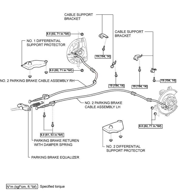 Lexus Is250, Is220D. Gse20 Ale20.Parking Brake.Parking Brake System.Parking Brake Cable Components