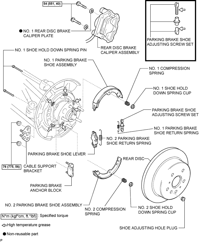 Lexus Is250, Is220D. Gse20 Ale20.Parking Brake.Parking Brake System.Parking Brake Assembly  Components