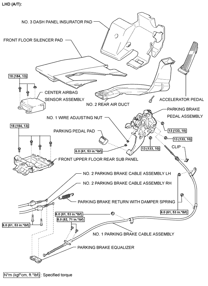 Lexus Is250, Is220D. Gse20 Ale20.Parking Brake.Parking Brake System.Parking Brake Cable Components