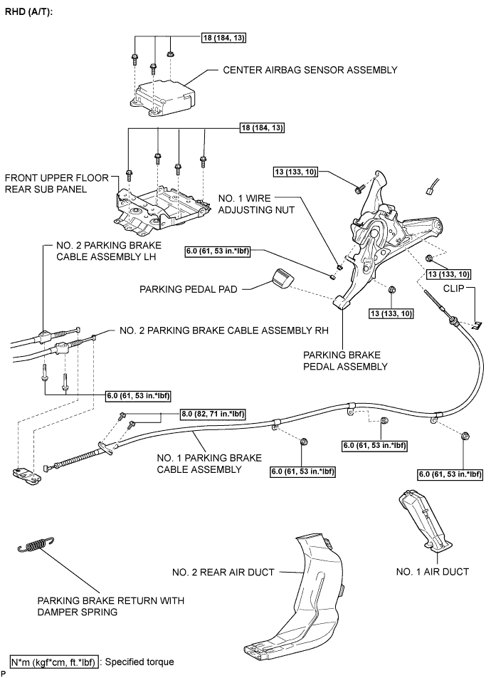 Lexus Is250, Is220D. Gse20 Ale20.Parking Brake.Parking Brake System.Parking Brake Cable Components