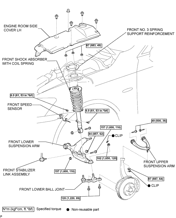 Lexus Is250, Is220D. Gse20 Ale20.Suspension.Suspension System.Front Shock Absorber  Components