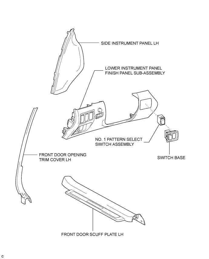 Lexus Is250, Is220D. Gse20 Ale20.A960E Automatic Transmission.Automatic Transmission System.Pattern Select Switch  Components