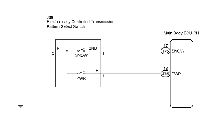 Lexus Is250, Is220D. Gse20 Ale20.A960E Automatic Transmission.Automatic Transmission System.Automatic Transmission System  Pattern Select Switch Power Mode Circuit