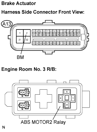 Lexus Is250, Is220D. Gse20 Ale20.Brake Control.Vehicle Stability Control System (W/ Vdim).
Dtc
  C0273/13  Open In Abs Motor Relay Circuit