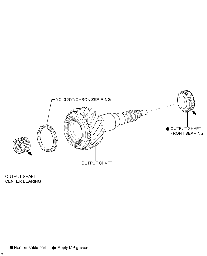 Lexus Is250, Is220D. Gse20 Ale20.Ra63 Manual Transmission.Manual Transmission System.Output Shaft  Components