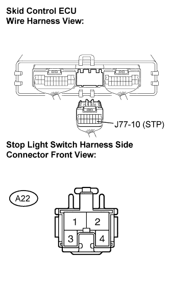 Lexus Is250, Is220D. Gse20 Ale20.Brake Control.Vehicle Stability Control System (W/ Vdim).
Dtc
  C1249/49  Open In Stop Light Switch Circuit