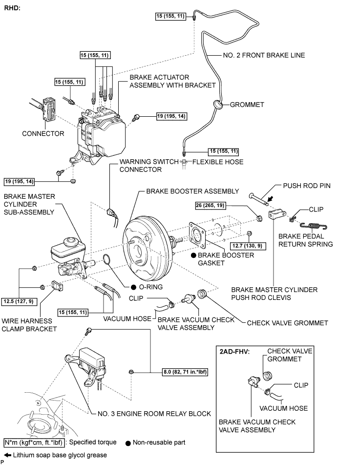 Lexus Is250, Is220D. Gse20 Ale20.Brake.Brake System.Brake Booster  Components