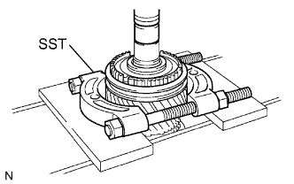 Lexus Is250, Is220D. Gse20 Ale20.Ra62 Manual Transmission.Manual Transmission System.Input Shaft  Disassembly