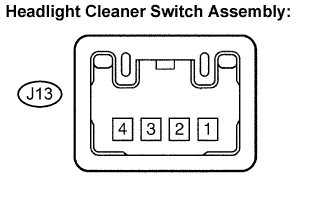 Lexus Is250, Is220D. Gse20 Ale20.Wiper And Washer.Wiper And Washer System.Wiper And Washer System  Headlight Cleaner Switch Circuit