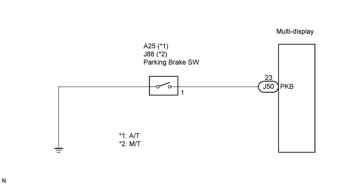 Lexus Is250, Is220D. Gse20 Ale20.Navigation.Navigation System.Navigation System  Parking Brake Switch Circuit